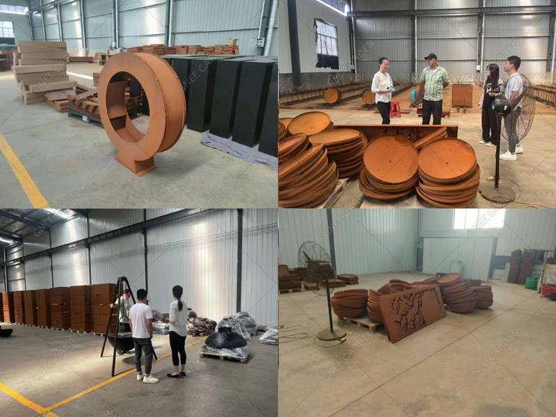 Free Standing Corten Steel Fireplace Free Standing Corten Steel Fireplace