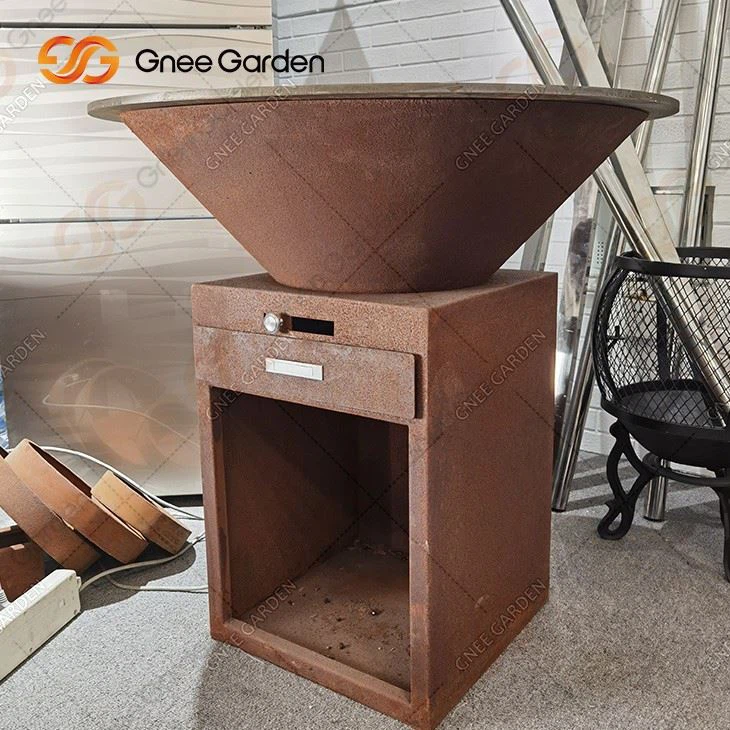 Corten Metal Bbq Corten Steel Fire Pit Bbq Grill