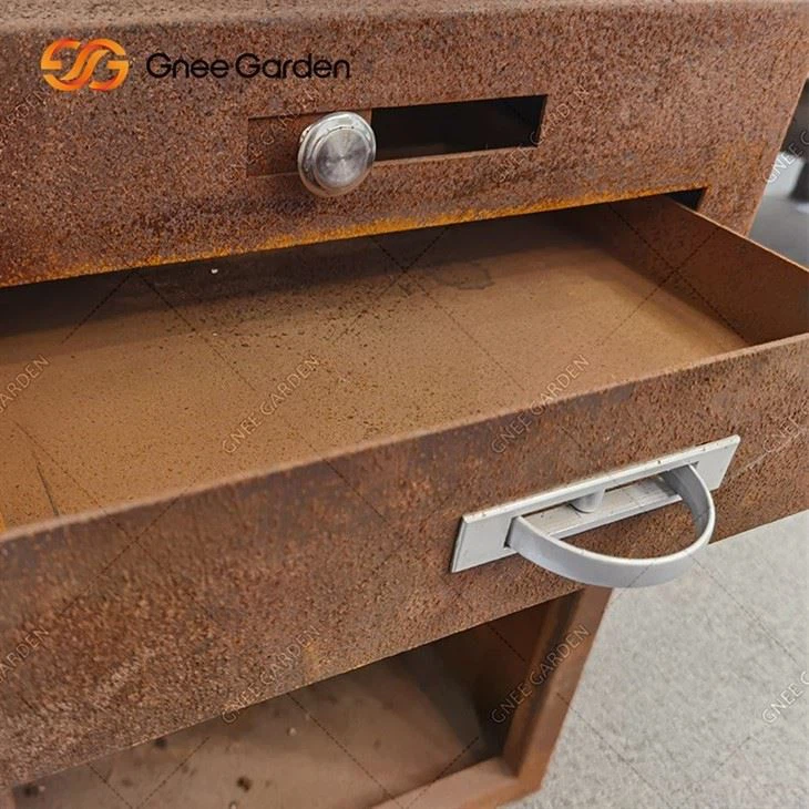 Corten Steel BBQ Grill For Garden Cooking