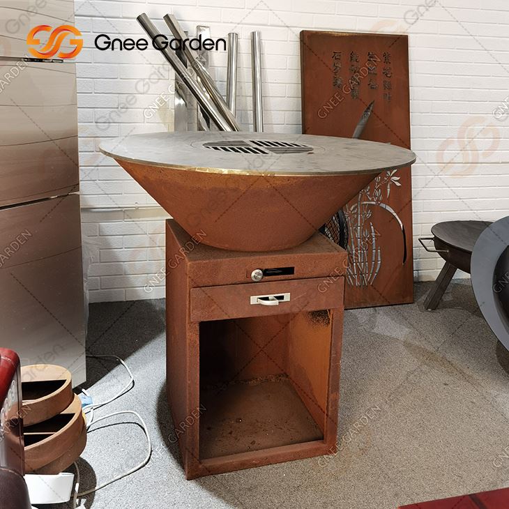 تصميم شواية متعددة الوظائف لموقد الشواء المربع وشواية الفحم المصنوعة من الفولاذ