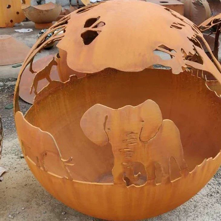 Factory Wholesale Charcoal Brazier Outdoor Warm Fire Pit Fire Bowl Fire Table Corten Steel