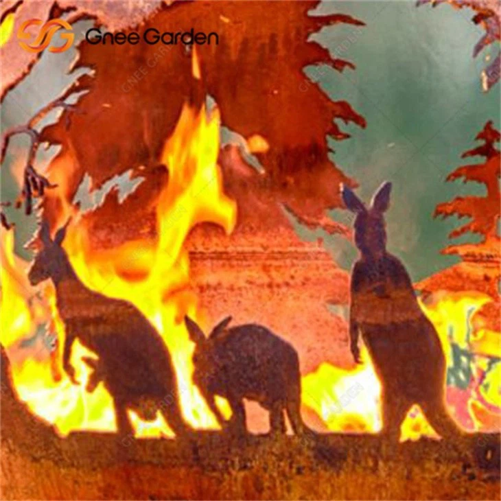 Fire Pits Corten Steel Sphere Fire Pit