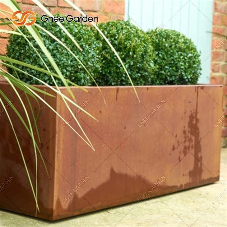 Metal Garden Planter Corten Steel Corten Steel Large Bowl Planters Corten Steel Large Flower Pots