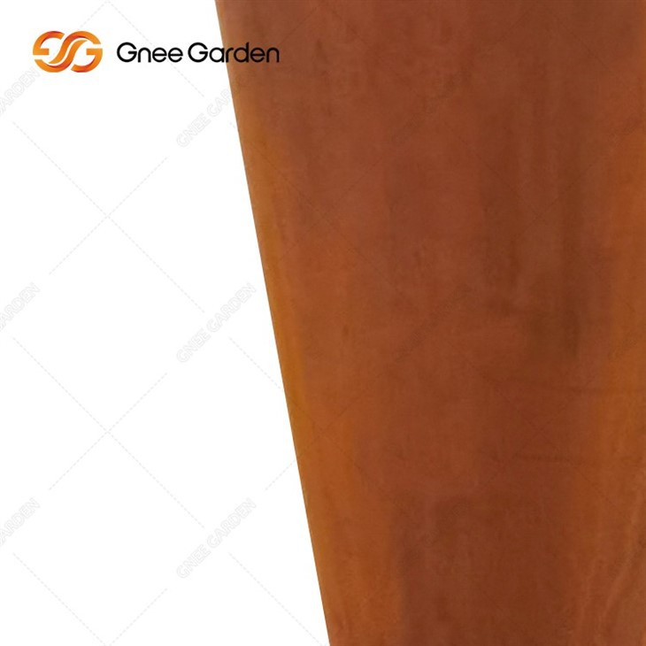 Outdoor Corten Steel Round Flower Pot Outside Garden Metal Planter