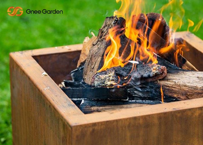 Outdoor Fire Bowl Wood Decoration Indoor Warming Corten Steel Fire Pit