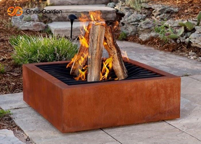 Outdoor Fire Bowl Wood Decoration Indoor Warming Corten Steel Fire Pit