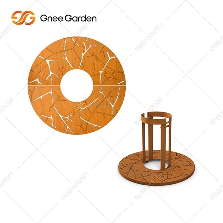 Outdoor Metal Tree Grille Corten Steel Tree Grates Grating For Protecting Trees