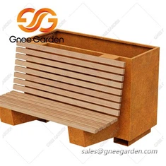 مقعد حديقة كورتين ستيل مع مزارعين