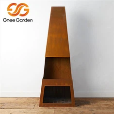 مدفأة حرق الخشب الفولاذية كورتين في الهواء الطلق