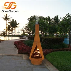 مدفأة خشبية من الفولاذ كورتن