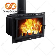 مدفأة من الحديد الزهر قائمة بذاتها