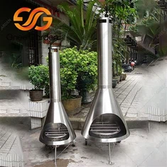 حفرة النار لحرق الخشب من الفولاذ المقاوم للصدأ