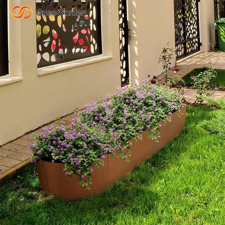 Corten steel modular raised bed