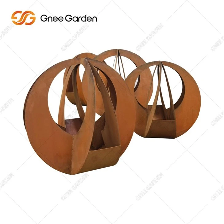 Landscape Corten Steel Flower Pot Custom Flower Planter