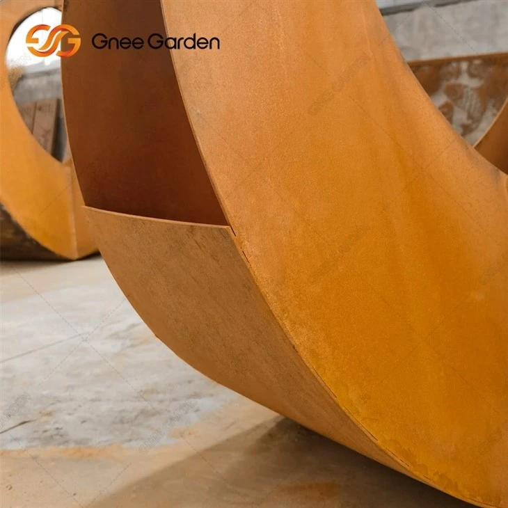 Landscape Corten Steel Flower Pot Custom Flower Planter