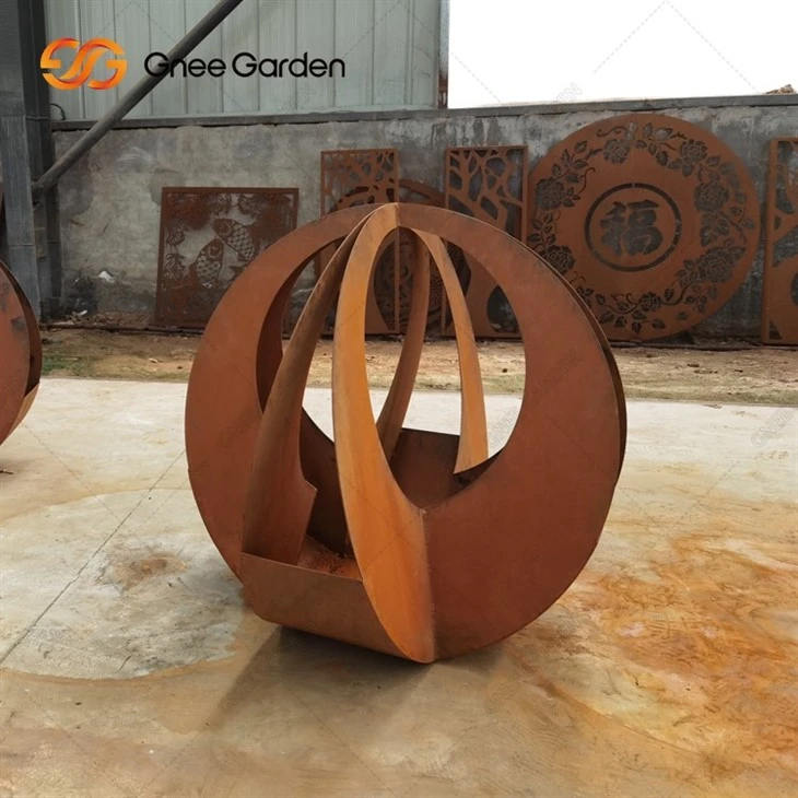 Landscape Corten Steel Flower Pot Custom Flower Planter