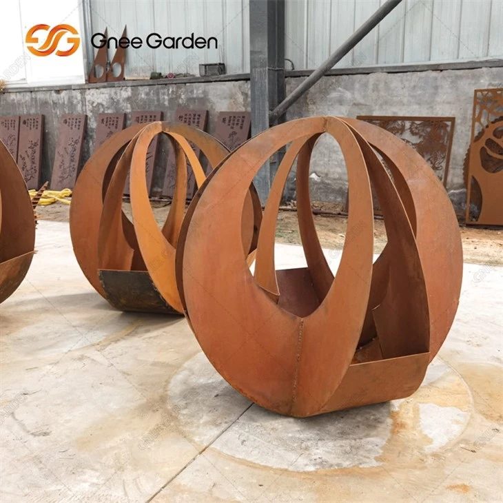 Landscape Corten Steel Flower Pot Custom Flower Planter