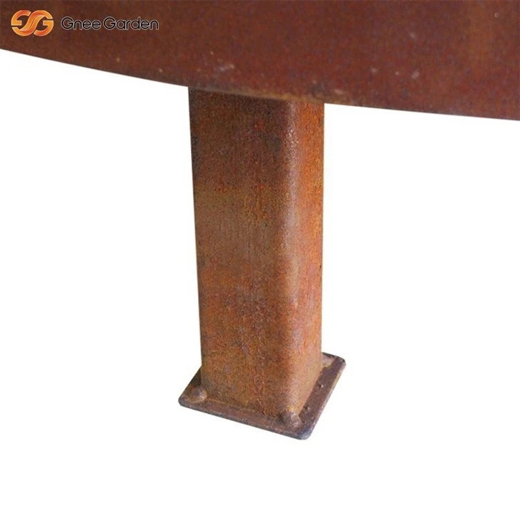 Round Weathering Steel Rust Fire Pit