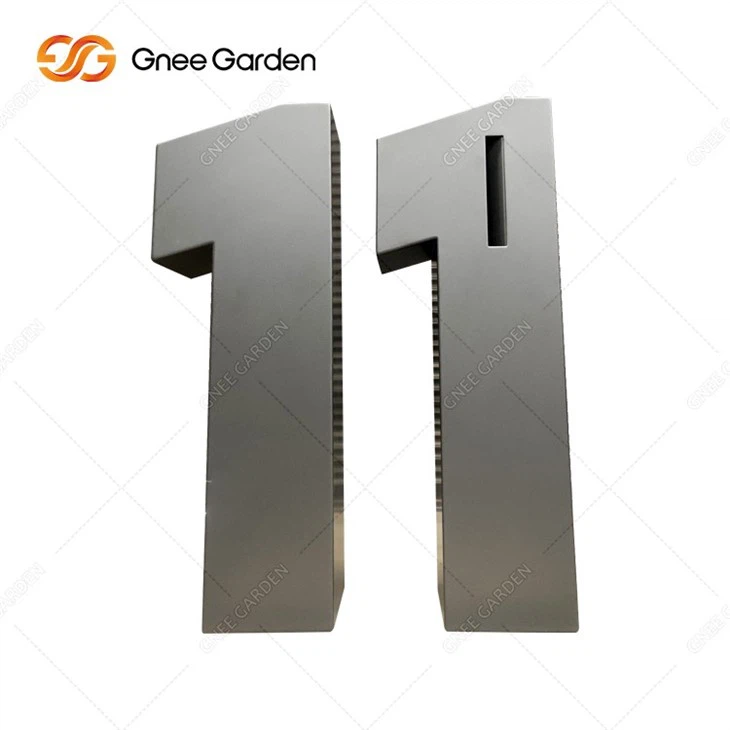 Corten Steel Number Metal Mailbox 